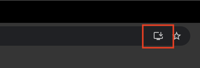 Chrome Create Shortcut option